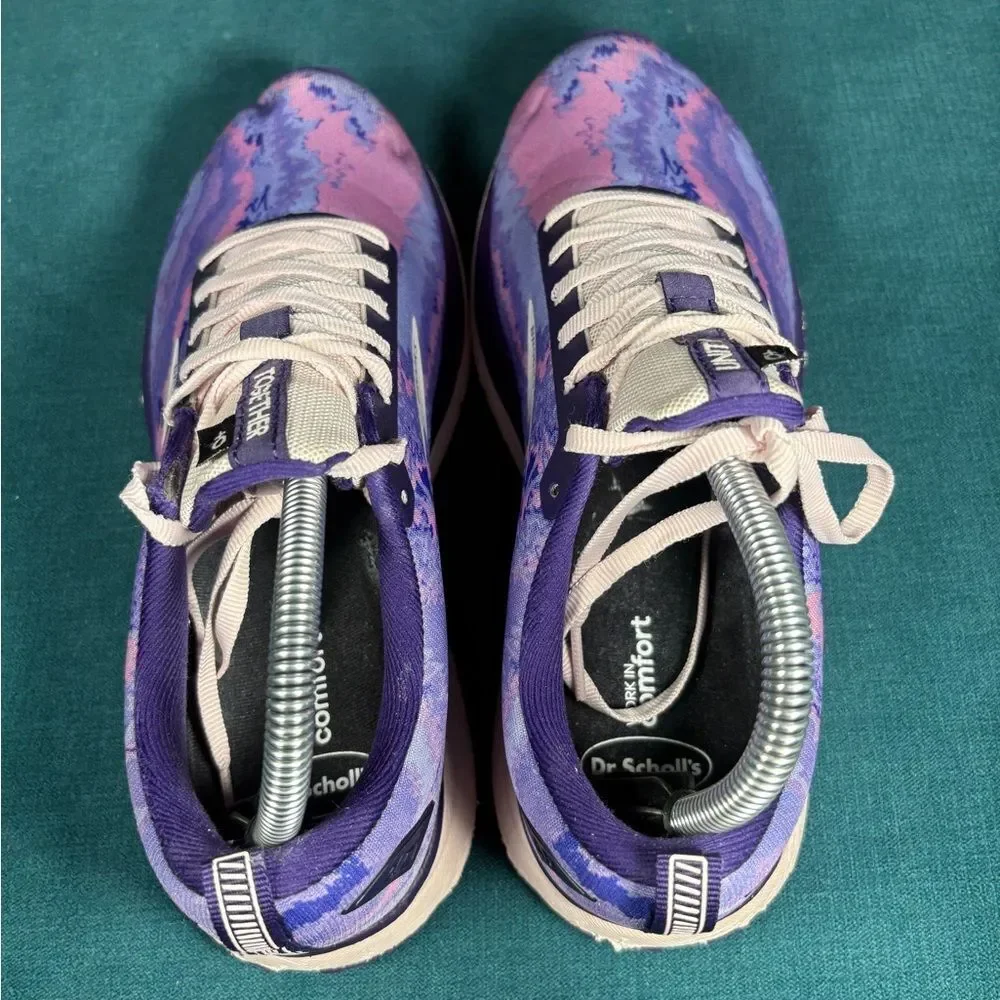 Brooks Women's Revel 4  Lace Up Running Shoes Tie Dye Purple/Pink Size 9